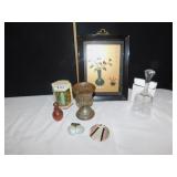 CLOISONNE EARRINGS PENDANT, SHADOW BOX ORIENTAL