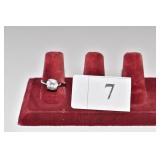 RING 14K W/ CZ CENTER STONE SZ. 6.5 - 2.0 DWT