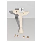 THREE PAIRS OF EARRINGS 14K 0.95 DWT. SMALL