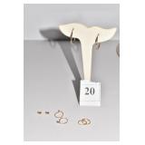 10KT GOLD HOOP EARRINGS AND 2 OTHER SMALL