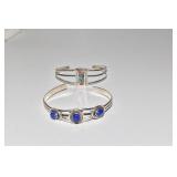 2 SILVER TONE BELIEVE STERLING BRACELETS