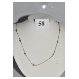 STERLING DIAMOND DESIGN W RHINESTONE 22IN