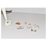 EARRINGS 6 PAIRS STERLING