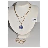 STERLING 2 PAIR HOOP EARRINGS