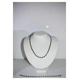 STERLING SETTING NECKLACE 16" W/ 7.5" BRACELET W/