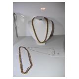 THICK GOLD TONE 20J" LONG AND TRI-COLOR, 18"