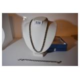 20" LARGE LINK NECKLACE - 9" MATCHING BRACELET
