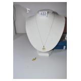 925 W/ GOLD PLATE NECKLACE W/ INTERCHANGEABLE