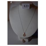 925 W/ COPPER PLATE NECKLACE W/ INTERCHANGEABLE