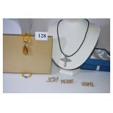 18" CROSS RHINESTONE NECKLACE, JOY, PEACE, HOPE