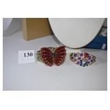 CUFF BRACELETS ONE BUTTERFLY AND 1 W/ LADY BUG
