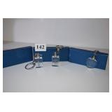 LUCITE KEYCHAINS NEW 1.5" LONG AND HEART SHAPE