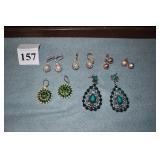 6 PAIRS EARRINGS PIERCED