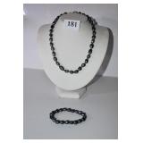 SILVER MAT FINISH NECKLACE 16" W/ ELASTIC