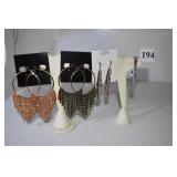 RHINESTONE EARRINGS AND HOOPS