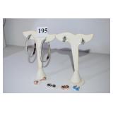 2.5" ROUND GLIMMERING HOOPS, SQ. RHINESTONE