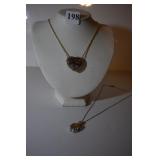 STERLING PENDANT AND HEART SHAPE BLUE