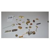 ASSORTED SERVICE PINS AND TIE TACKS, STICK PIN