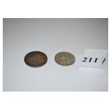 1958 PESO, 1897 SILVER DOLLAR