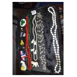 ASSORTED NECKLACES, ELEPHANT NECKLACE, ETC.