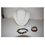 TWO STERLING CHAINS 11.63 DWT, 2 ELASTIC