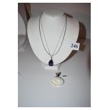 STERLING HORSE HEAD OVAL PENDANT