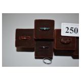 GROUP OF 6 STAINLESS STEEL RINGS SZ. 5