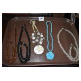 BLUE ROSE NECKLACE, SAND DOLLAR NECKLACE, ETC.