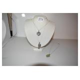 THREE STERLING CHAINS W/ PENDANTS