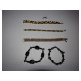 THREE GOLD TONE LINK BRACELETS ONE JOAN RIVERS,