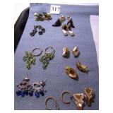 TEN PAIRS OF EARRINGS