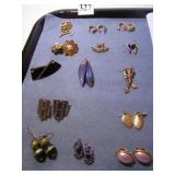 FOURTEEN PAIR OF EARRINGS