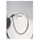 RHINESTONE NECKLACE W/ DANGLES RHINESTONES