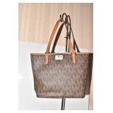 BROWN LEATHER MICHAEL KORS PURSE HANDBAG 12.5 X