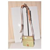GREEN AND TAN LEATHER DOONEY AND BOURKE HANDBAG 9
