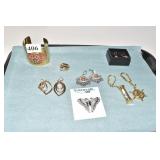 BRASS AND COPPER CUFF BRACELET WITH FLOWER. RING,