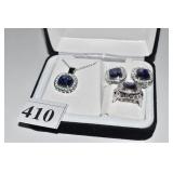 BOXED SET PURPLE STONE RING SIZE 8 WITH