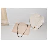 STERLING LEOPARD PRINT PENDANT WITH FINE CHAIN