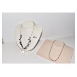 925 WITH COPPER OVERLAY 16" NECKLACE, LARGE GRAY