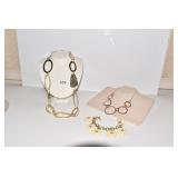 ONE STERLING NECKLACE, ONE LARGE LINK NECKLACE