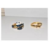 TWO JOAN RIVERS SERPENT SNAKE LEOPARD BRACELETS