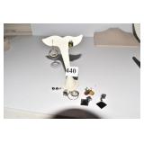 STERLING DOUBLE HOOP EARRINGS, FIVE PAIR TOTAL