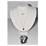 STERING RHINESTONE WITH OVAL GREEN CENTER STONE