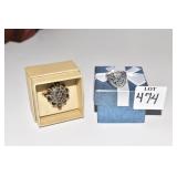 2 STERLING HEART RING SIZE 6, STARBURST RING