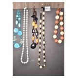 6 NECKLACES 20" TO 34"