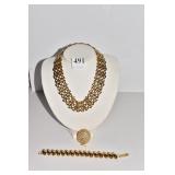 NAPIER 3X ROW NECKLACE NAPIER BRACELET TRIFARI