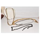 BELT 28-32IN LARGE ADJUSTABLE BELT GOLD TONE UP