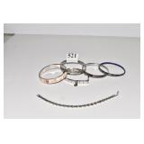 STAINLESS STEEL ELASTIC BRACELET ACCENTS ETC. 6