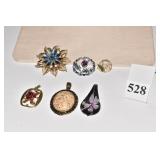 ROSE PENDANT STONE PENDANT GLASS WITH FLOWER