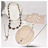 WOOD BEADS NECKLACE SHELL SPACERS AMERICA MEN ON